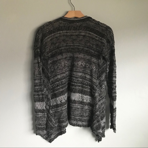 FREE PEOPLE Black & White Button Cardigan Sweater - Picture 3 of 7